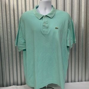 Lacoste Men’s Size 3X Polo Cotton Short Sleeve Light Green Golf Shirt